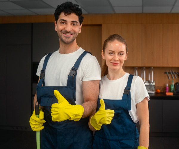 Dust Off Cleaning professional team at work